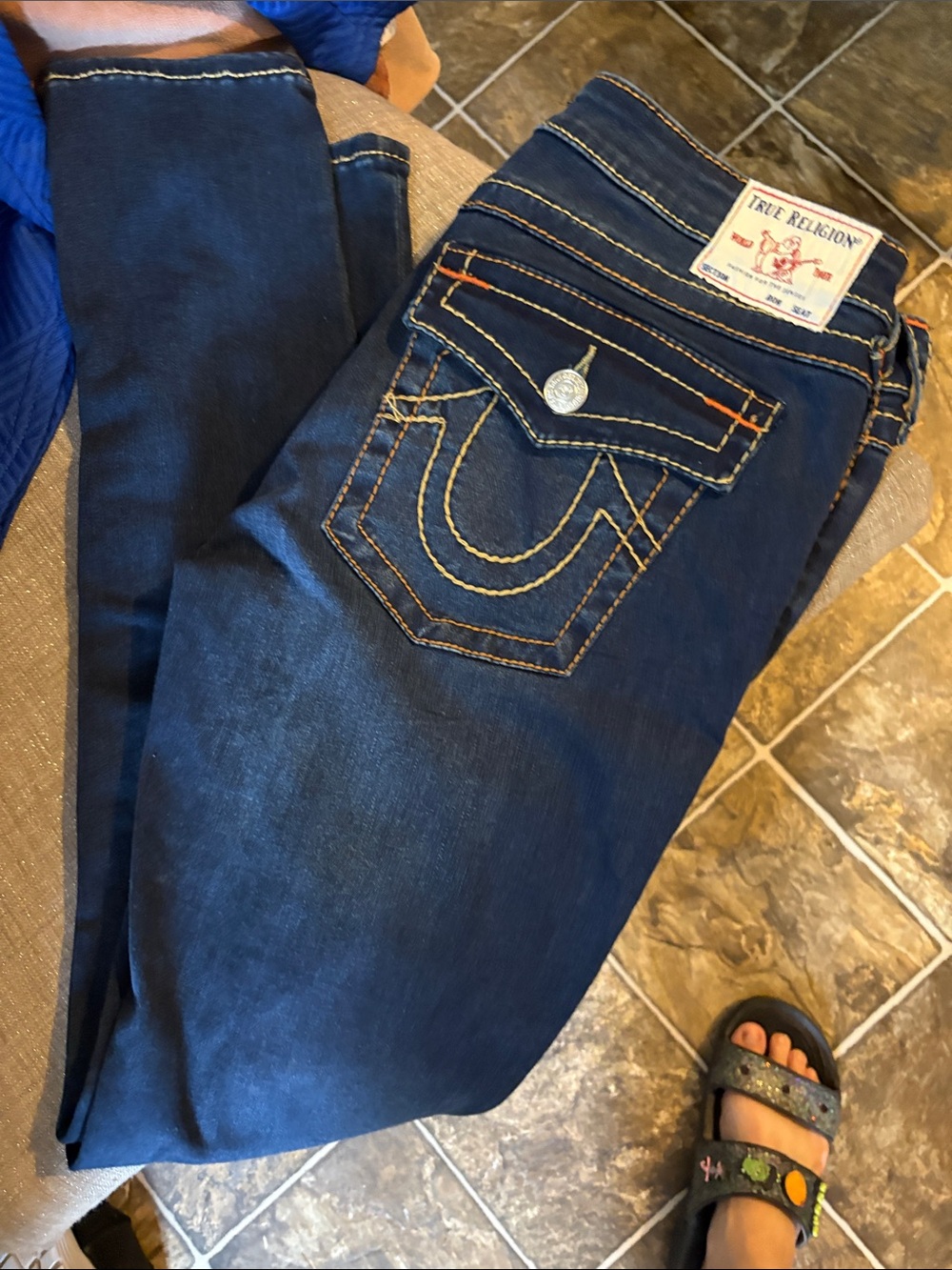 True Religion Women's Dark Indigo Skinny Jeans